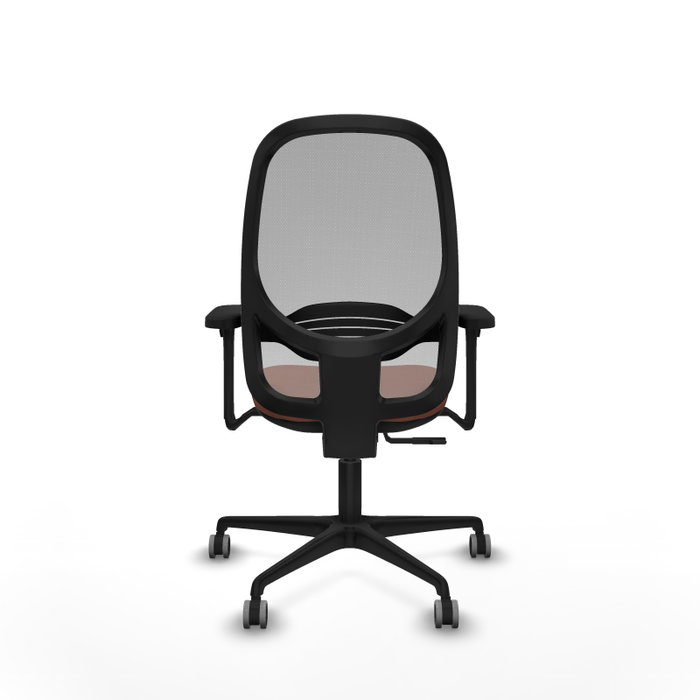 PIQUERAS Y CRESPO Silla de oficina Cilanco con mecanismo Sincro, tela marrón y malla gris PIQUERAS Y CRESPO Silla de oficina Cilanco con mecanismo Sincro, tela marrón y malla gris