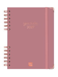 FINOCAM Agenda Anual 2027 Trendy Alma Wire-O Rosa