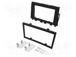 PER.PIC. Bastidor de montaje de radio para VW Polo 2 DIN, negro
