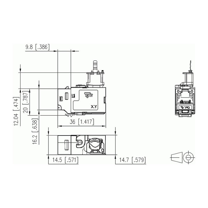 METZ CONNECT 130B23-E C6Amodul K 90 Jack Keystone RJ45 Plata, Pack de 10 METZ CONNECT 130B23-E C6Amodul K 90 Jack Keystone RJ45 Plata, Pack de 10