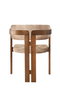 Hanah Home CO - 032 Silla de Madera de Nogal y Tapicería Beige, 58x76x49 cm