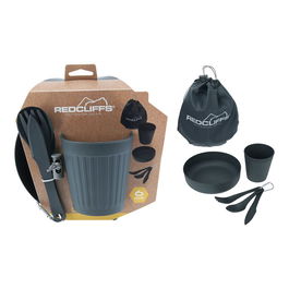 Redcliffs Vajilla Camping 6 Piezas Gris Polipropileno Conjunto