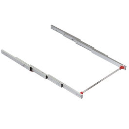 Emuca Guías para mesa extensible Lunch, Aluminio, Anodizado inox