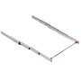 Emuca Guías para mesa extensible Lunch, Aluminio, Anodizado inox