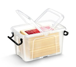 Caja Almacenamiento Strata By Cep Hw680 1.7 Litros Apilable Cristal (Set de 18)