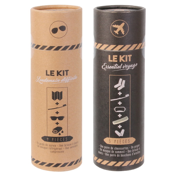 Cosmetic Club Kit Supervivencia Masculino Barber Shop Lendemain difficile Essentiel voyage