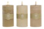 DKD Home Decor Vela Led Basicos Verde Beige 7 x 16 x 7 cm (6 Unidades)