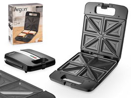 Sandwichera Argon X4 Negra 1400W 28.9 x 35.2 x 32 cm (Set de 4)