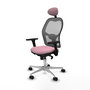 PIQUERAS Y CRESPO Silla de oficina Jorquera Rosa y Gris