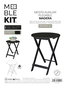 Moblekit Mesita Auxiliar Plegable Madera Negra 40 cm (4 Unidades)