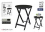 Moblekit Mesita Auxiliar Plegable Madera Negra 40 cm (4 Unidades)