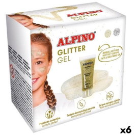 Alpino Gel Transparente con Purpurina Glitter Oro