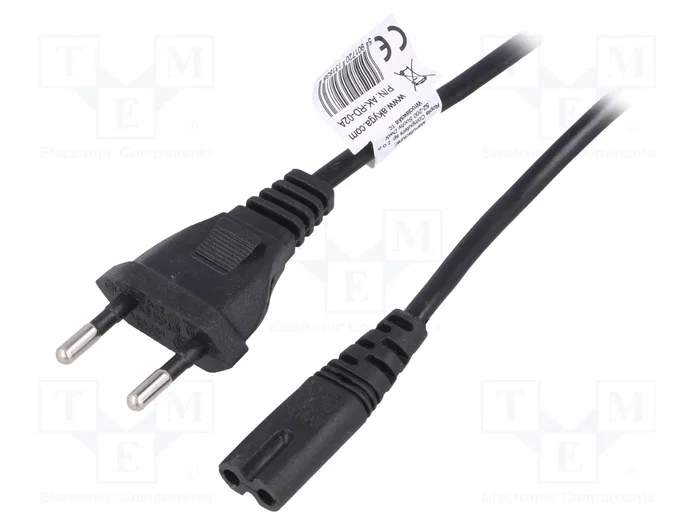 AKYGA Cable de alimentación H03VVH2-F 2x0,5mm2 3m AKYGA Cable de alimentación H03VVH2-F 2x0,5mm2 3m
