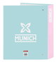 Carpeta de anillas Munich Heaven Azul cielo A4 27 x 33 x 6 cm