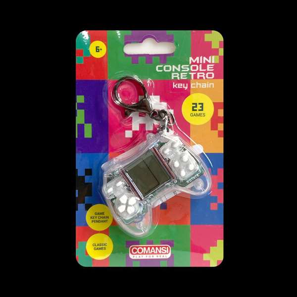 Golden Toys Mini Consola Retro de Bolsillo con 23 Juegos Clásicos - Modelos Surtidos 4x5x1.5 cm