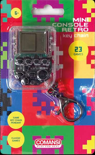 Golden Toys Mini Consola Retro de Bolsillo con 23 Juegos Clásicos - Modelos Surtidos 4x5x1.5 cm