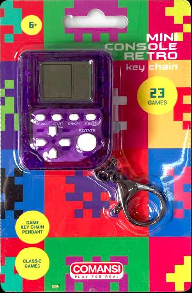 Golden Toys Mini Consola Retro de Bolsillo con 23 Juegos Clásicos - Modelos Surtidos 4x5x1.5 cm