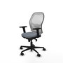 PIQUERAS Y CRESPO Silla de oficina Jorquera con mecanismo Sincro, Gris y Blanco