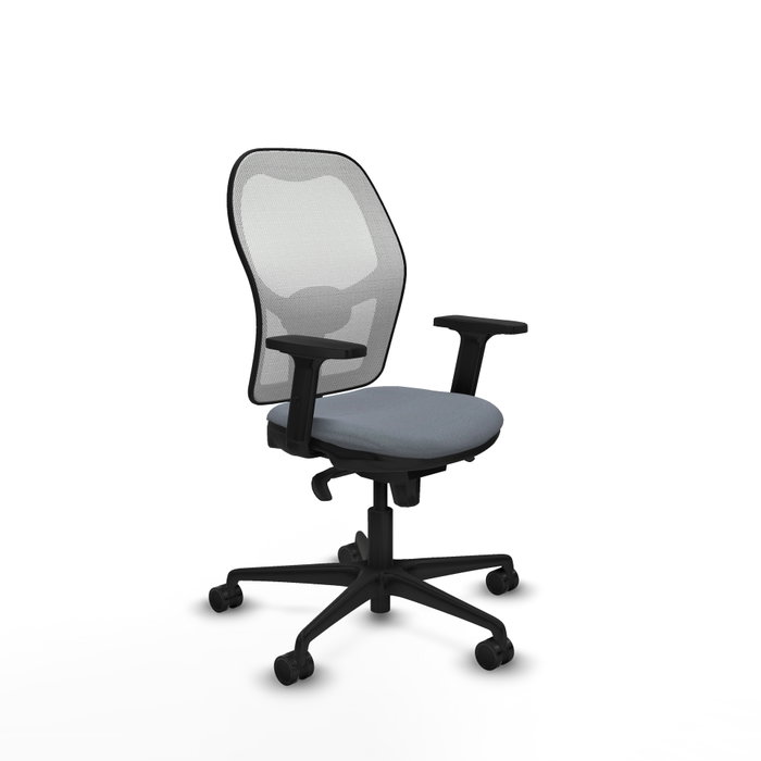PIQUERAS Y CRESPO Silla de oficina Jorquera con mecanismo Sincro, Gris y Blanco PIQUERAS Y CRESPO Silla de oficina Jorquera con mecanismo Sincro, Gris y Blanco