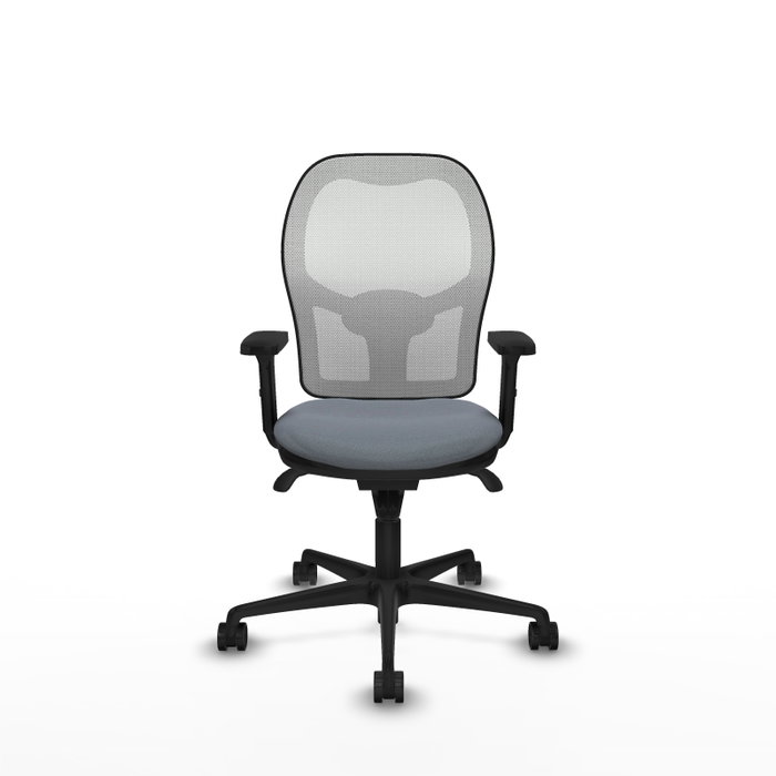 PIQUERAS Y CRESPO Silla de oficina Jorquera con mecanismo Sincro, Gris y Blanco PIQUERAS Y CRESPO Silla de oficina Jorquera con mecanismo Sincro, Gris y Blanco