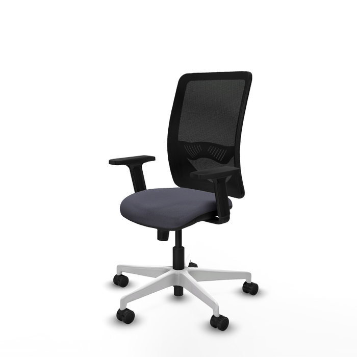 PIQUERAS Y CRESPO Silla de oficina Zulema con mecanismo Sincro, Gris oscuro y Negro