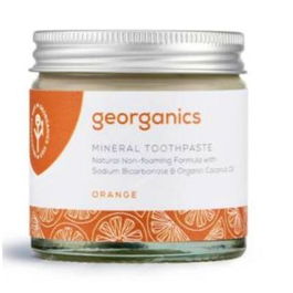 GEORGANICS Dentifrico Mineral Naranja Crema 60Ml Vegano Sin Fluor Libre Crueldad Certificado COSMOS Organico