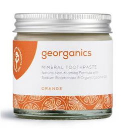 GEORGANICS Dentifrico Mineral Naranja Crema 60Ml Vegano Sin Fluor Libre Crueldad Certificado COSMOS Organico