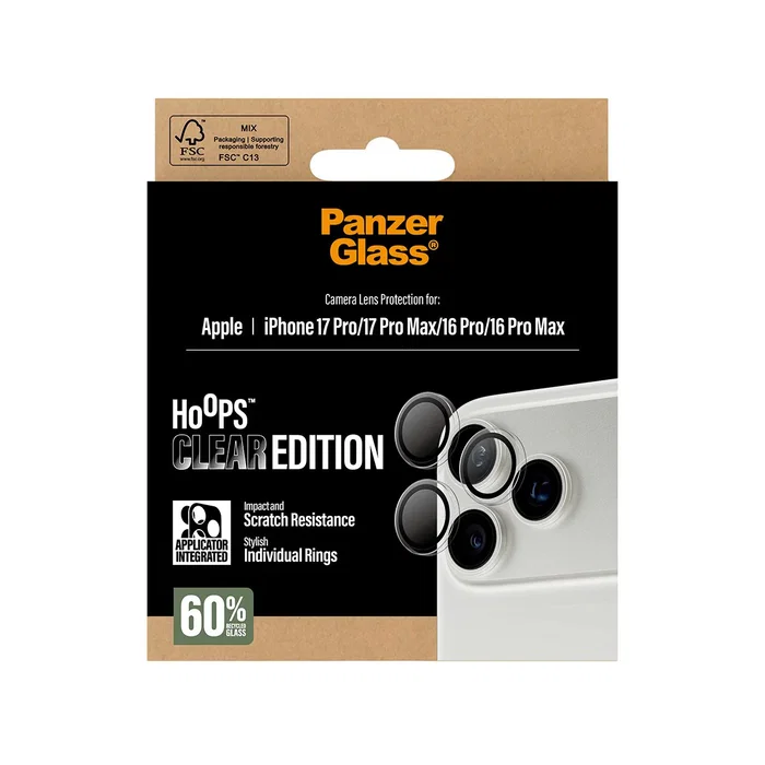 Panzerglass camera prot. iphone 16-17pro/max trans Panzerglass camera prot. iphone 16-17pro/max trans