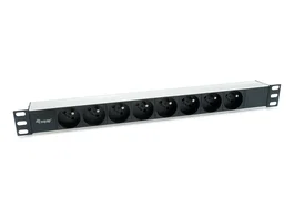 Equip 333313 PDU de 8 Salidas AC, 1U, Aluminio, Negro/Plata