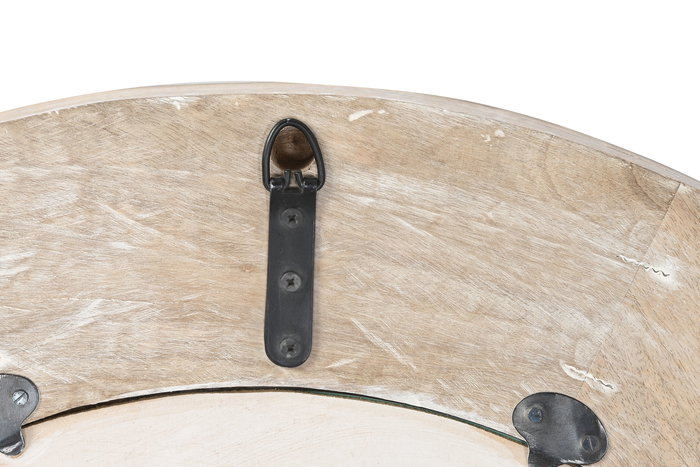 Espejo Indio DKD Home Decor Blanco Marron 4 x 76 x 76 cm