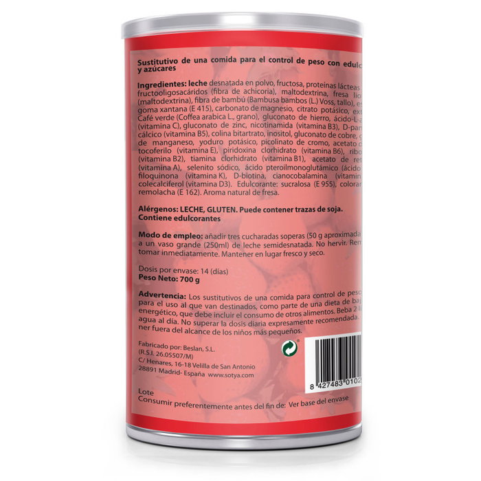 Sotya Batido Saciante de Fresa Sotya Batido Saciante de Fresa