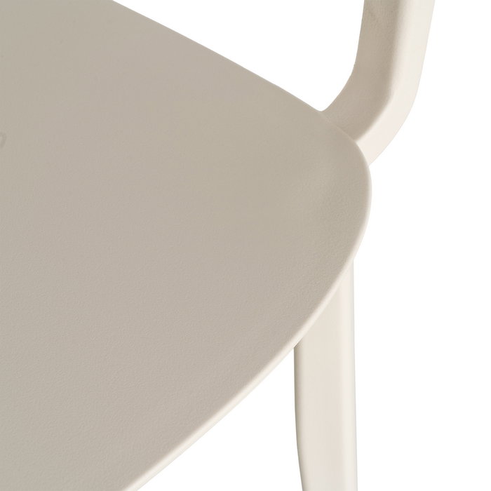 Silla Apilable Crema Pp Contract 51,50 X 51 X 80 cm (Set de 2)