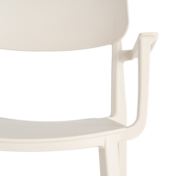 Silla Apilable Crema Pp Contract 51,50 X 51 X 80 cm (Set de 2)