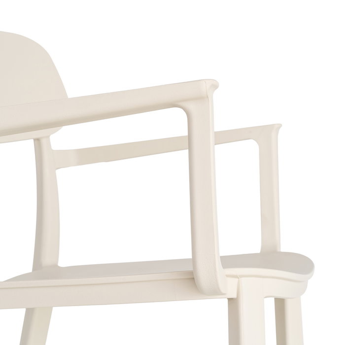 Silla Apilable Crema Pp Contract 51,50 X 51 X 80 cm (Set de 2)