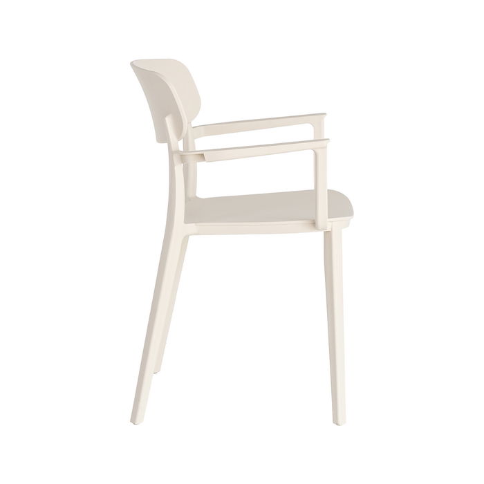 Silla Apilable Crema Pp Contract 51,50 X 51 X 80 cm (Set de 2)