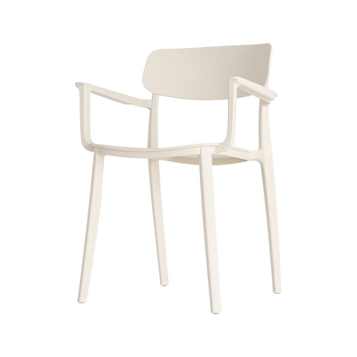 Silla Apilable Crema Pp Contract 51,50 X 51 X 80 cm (Set de 2)