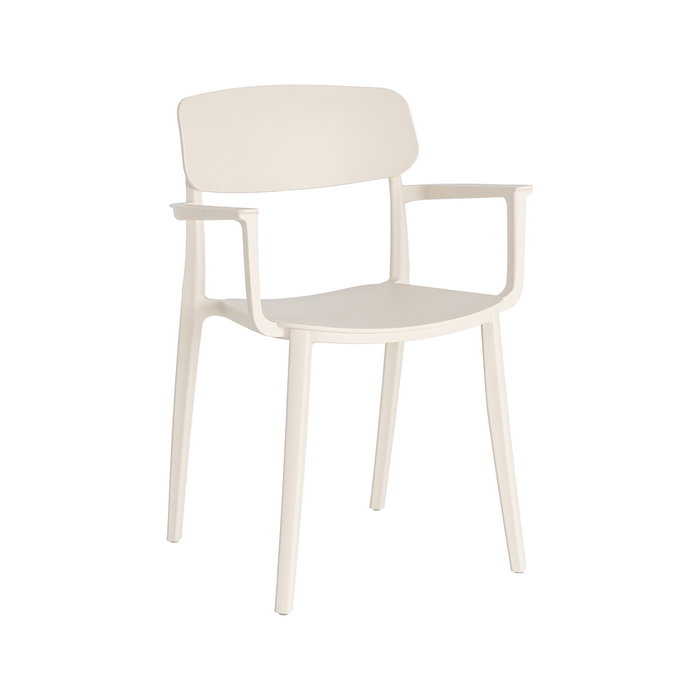 Silla Apilable Crema Pp Contract 51,50 X 51 X 80 cm (Set de 2)