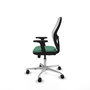 PIQUERAS Y CRESPO Silla de oficina Jorquera con mecanismo Sincro/Traslack Verde esmeralda y Blanco