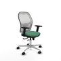 PIQUERAS Y CRESPO Silla de oficina Jorquera con mecanismo Sincro/Traslack Verde esmeralda y Blanco