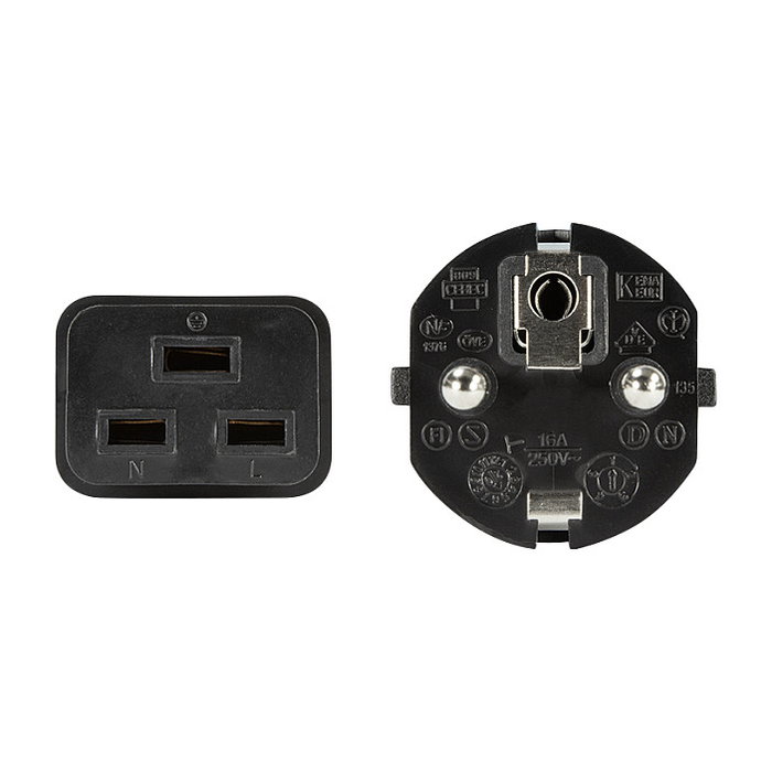LOGILINK Cable de alimentación CEE 7/7 a IEC C19, 1m, negro LOGILINK Cable de alimentación CEE 7/7 a IEC C19, 1m, negro