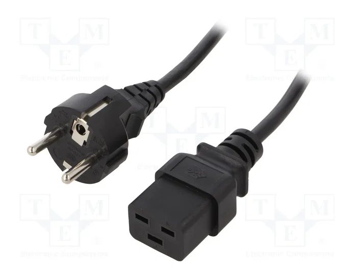 LOGILINK Cable de alimentación CEE 7/7 a IEC C19, 1m, negro LOGILINK Cable de alimentación CEE 7/7 a IEC C19, 1m, negro
