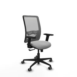 PIQUERAS Y CRESPO Silla de oficina Zulema con mecanismo Sincro, Gris claro y Gris