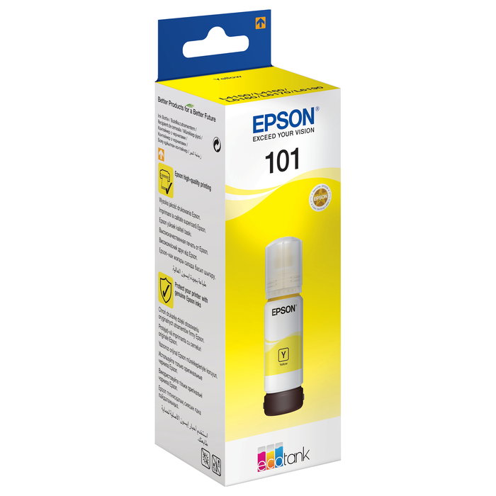 Epson 1LB - Botella de Tinta Amarilla para Impresoras EcoTank, Repuesto de Tinta Alta Capacidad