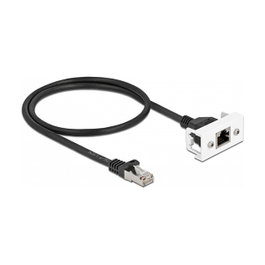 DeLOCK Cable de extensión de red Easy 45 Cat.6A S/FTP RJ45 macho a hembra 50 cm