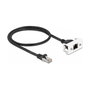 DeLOCK Cable de extensión de red Easy 45 Cat.6A S/FTP RJ45 macho a hembra 50 cm