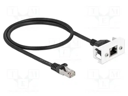DeLOCK Cable de extensión de red Cat.6A S/FTP RJ45 macho a hembra 50 cm