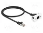 DeLOCK Cable de extensión de red Cat.6A S/FTP RJ45 macho a hembra 50 cm