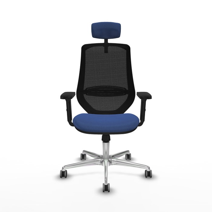 PIQUERAS Y CRESPO Silla de oficina Mardos con Mecanismo Sincro, Azul marino y Negro