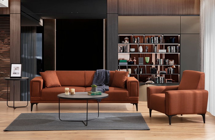 Atelier Del Sofa Horizon Sofá 1 Plaza Rojo Teja 90x85x77 cm