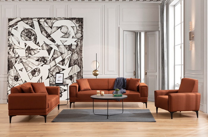 Atelier Del Sofa Horizon Sofá 1 Plaza Rojo Teja 90x85x77 cm